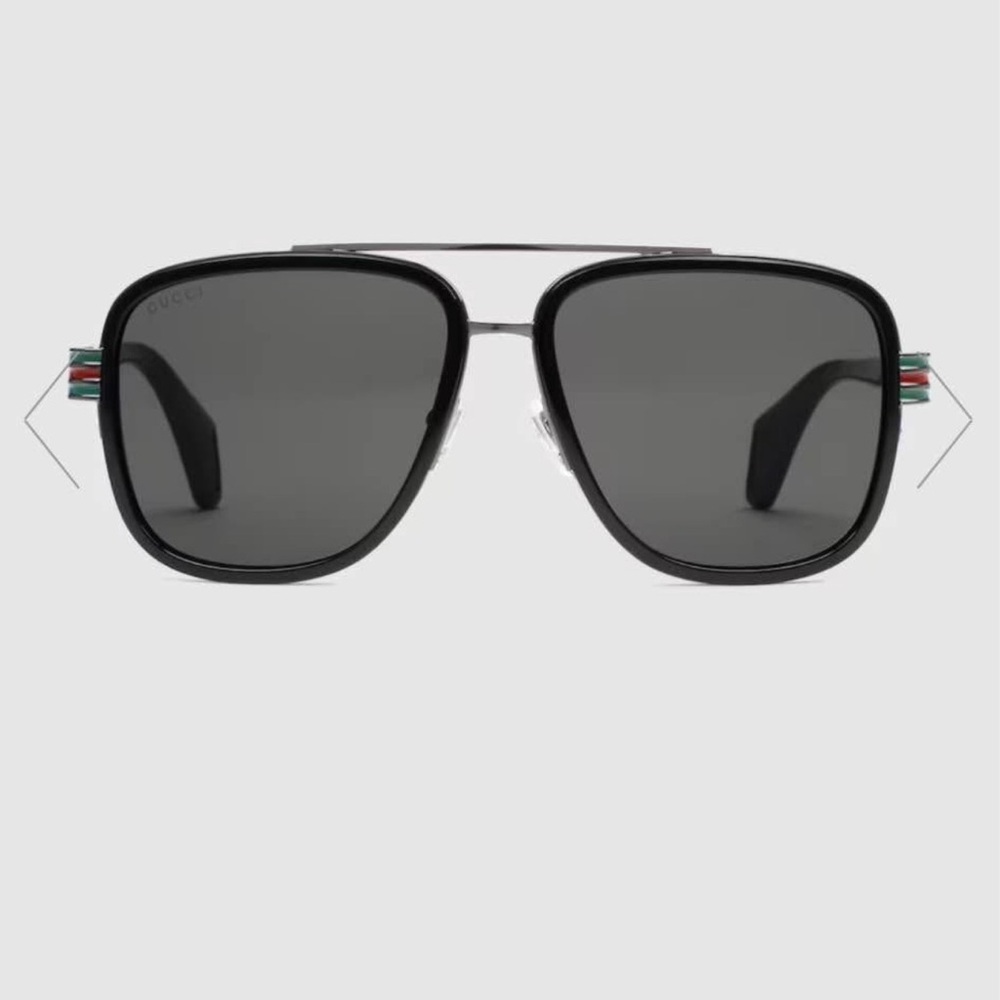 Gucci Black Aviator Sunglasses